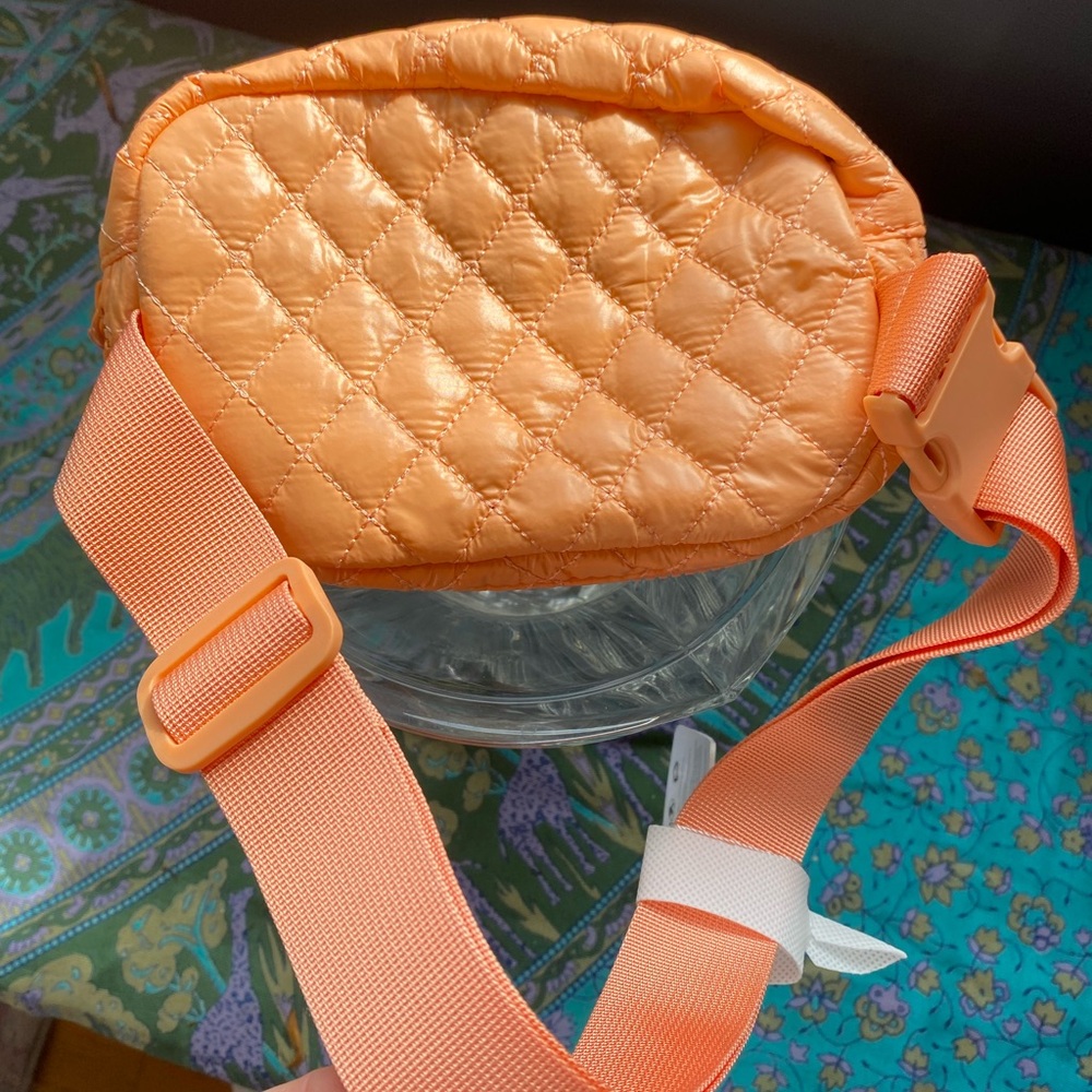 Quilted Orange Crossbody Bag